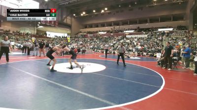 4A 132 lbs Semifinal - Cole Baxter, CAC vs Auden Woods, Mena