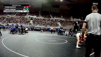 157-D1 1st Place Match - Ryder Schulte, Liberty High School vs Korey Kemper, Desert Vista High School