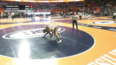 3A 190 lbs Semifinal - Aaron Stewart, Gurnee (Warren) vs Vincenzo Testa, Aurora (Marmion Academy)