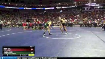 3 lbs Quarterfinal - Alex Koch, Cedar Rapids Kennedy vs Ben Egli, Fort Dodge