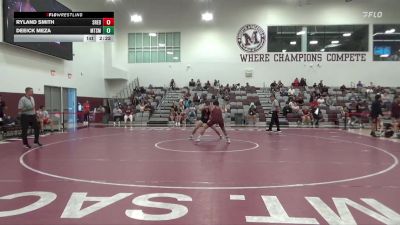 165 lbs Semifinals (8 Team) - Deeick Meza, Mt. SAC (Maroon) vs Ryland Smith, Sierra College (RED)