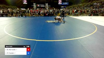 113 lbs Cons 32 #2 - Brighton Karvoski, CT vs Perry Fowler, UT