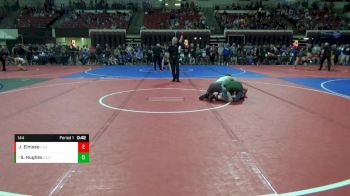 144 lbs Cons. Round 2 - Shannon Hughes, Kalispell Wrestling Club vs Jaeger Elmose, Champawat