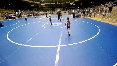 43 lbs Consi Of 8 #2 - Khalan Hammett, Locust Grove Youth Wrestling vs Bryson Grigg, Tulsa Blue T Panthers