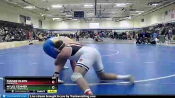 220 lbs Cons. Round 5 - Myles Dehmer, St. Michael-Albertville vs Tanner Olson, Farmington