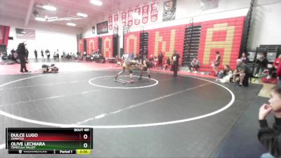 105 lbs Cons. Round 2 - Olive Lechiara, Temecula Valley vs Dulce Lugo, Cerritos