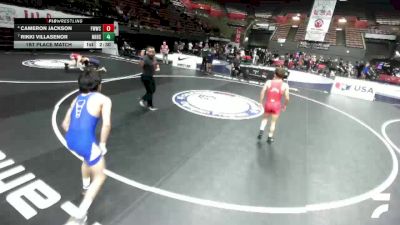 1st Place Match - Cameron Jackson, Fremont Warriors Wrestling Club vs Rikki Villasenor, Newport Harbor High School Wrestling