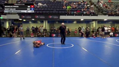 77 lbs Cons. Quarters - Nicholas Friess, Ringers Wrestling Club vs Rhett Miller, Greater Heights Wrestling Club