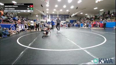 46 lbs Round Of 16 - Drayson Couch, Del City Little League Wrestling vs Ash Cermak, Perry Wrestling Academy