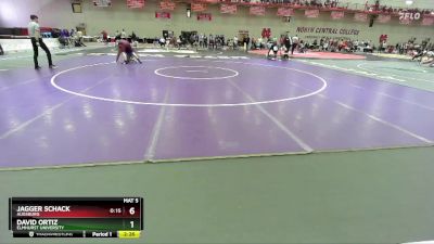 285 lbs Cons. Round 3 - David Ortiz, Elmhurst University vs Jagger Schack, Augsburg