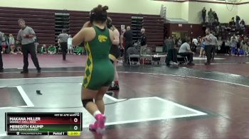 140 lbs 1st Place Match - Meredith Kaump, Cedar Rapids Kennedy vs Makana Miller, Waverly-Shell Rock