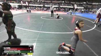 68 lbs Quarterfinal - Cj York, Hickory Wrestling Club vs Johnathan Phillips, Poquoson Athletic Association