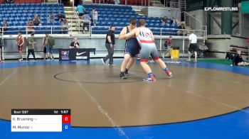 285 lbs Cons 16 #1 - Xavier Bruening, California vs Matthew Munoz, Indiana