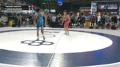 138 lbs Cons. Sub-rd Of 32 - Michael Poulette, Missouri vs Landon Salindong, California