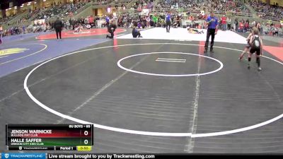 85 lbs Cons. Round 3 - Halle Saffer, Oregon City Kids Club vs Jenson Warnicke, Bulldog Mat Club