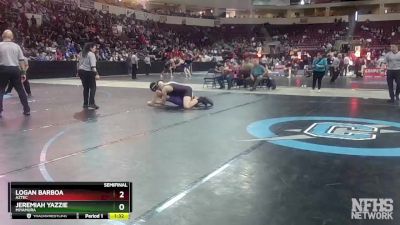 4A 172 lbs Semifinal - Jeremiah Yazzie, Miyamura vs Logan Barboa, Aztec