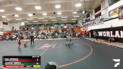 54-60 lbs Round 5 - Kali Jameson, North Big Horn Rams vs Journey Eberle, Thermopolis Wrestling Club