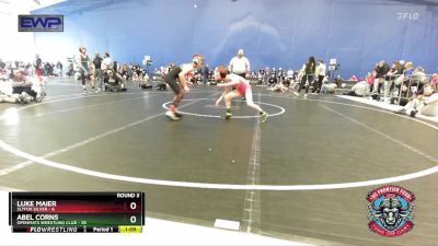 80 lbs Round 3 (4 Team) - Abel Corns, OpenMats Wrestling Club vs Luke Maier, Slyfox Silver