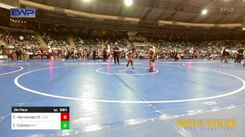 5th Place - Carlos Hernandez IV, Junior Flyers Wrestling Club vs Zane Colston, Salina Wrestling Club