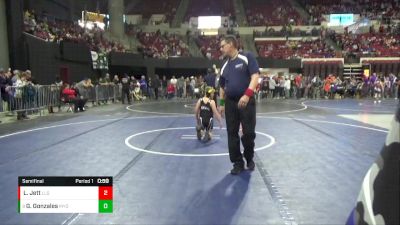 113 lbs Semifinal - Gaige Gonzales, Mine Yard Dogs Wrestling Club vs Linton Jett, Livingston Little Guy