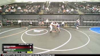218 lbs Cons. Round 2 - Kayson Myers, West Field vs Brigham Olive, Tooele High School