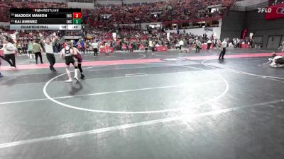 100 lbs Quarterfinal - Kai Jimenez, Luxemburg-Casco Wrestling Club vs Maddox Manion, Evansville Wrestling Club