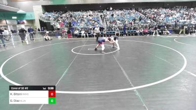 106 lbs Consi Of 32 #2 - Gianni Diaz, Allen vs Karmyne Bitoni, Rocky Mountain