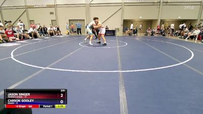 215 lbs Placement Matches (16 Team) - Jason Singer, Pennsylvania vs Carson Gooley, Idaho