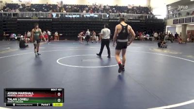 157 lbs Cons. Round 4 - Talan Lomeli, Shasta College vs Ayden Marshall, Modesto Junior College