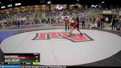 160 lbs Cons. Round 2 - Quinn Meharry, Scappoose Wrestling vs Illia Murziuk, Oregon City High School Wrestl