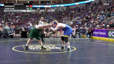 285 lbs Semifinal - Colin Whyte, West Greene vs Caleb Tyler, Fairfield