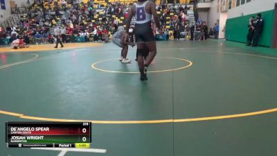 215 lbs 7th Place Match - Josiah Wright, BARBERTON vs De`Angelo Spear, CANTON SOUTH