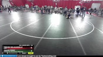 144 lbs Semifinal - Mason Perez, Burlington High School Wrestling vs Treven Delagardelle, Iowa
