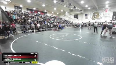 285 lbs Champ. Round 1 - Geoffrey Butler, La Canada vs Andrew Quiroga, Diamond Ranch