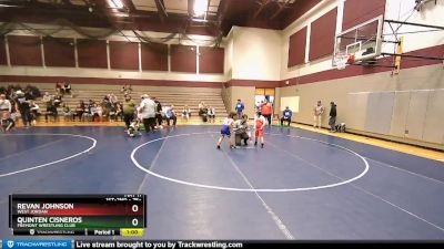 75+ Quarterfinal - Revan Johnson, West Jordan vs Quinten Cisneros, Fremont Wrestling Club