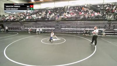 4A 120 lbs Cons. Round 2 - Gavin Bradley, Stansbury vs Braxton Trimble, West Field