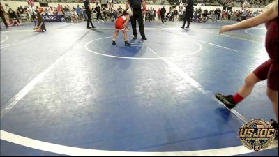 40 lbs Consi Of 8 #2 - Karter Ailey, Blackwell Wrestling Club vs Olivia Hawes, Cowboy Wrestling Club