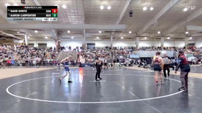 A 126 lbs Champ. Round 1 - Gage Goetz, Creek Wood High School vs Aaron Carpenter, White House High School