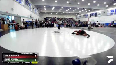 144 lbs 3rd Place Match - Daniel Espitia, South Hills High School Wrestl vs Justin Polanco, 5th Sun WC