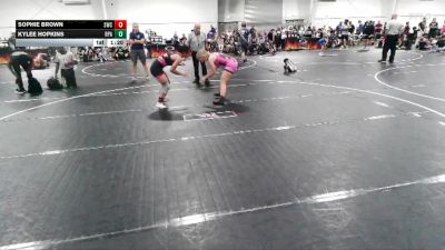 128 lbs Round 3 (4 Team) - Sophie Brown, Storm Wrestling Center vs Kylee Hopkins, RPA