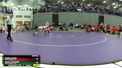 120 lbs Semis & 1st Wrestleback (8 Team) - Royce Malone, Center Grove vs Gavin Lewis, Crown Point