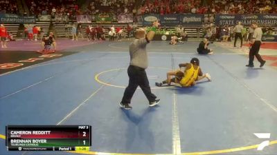 D 2 132 lbs Semifinal - Brennan Boyer, Teurlings Catholic vs Cameron Redditt, Brusly