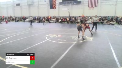 86 lbs 2nd Place - Mason Carr, Parker Invictus WC vs Sean Lin, Reign WC