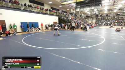 150 lbs Cons. Round 4 - Harrison Ruppel, Cumberland vs Adrien Olson, Unity