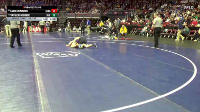 1A-132 lbs Cons. Round 2 - Liam Jenkins, Logan-Magnolia vs Tayler Kibbee, Janesville