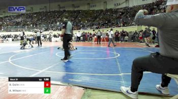 130 lbs Round Of 32 - Bode Dulin, Crossings Christian School vs Austin Wilson, Enid Junior High