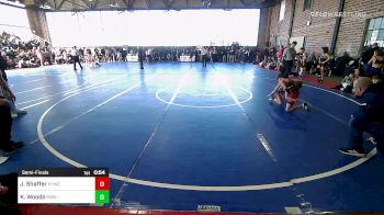 70 lbs Semifinal - Jaxon Shaffer, Hilldale Youth Wrestling Club vs Karson Woods, Morris Wrestling Association