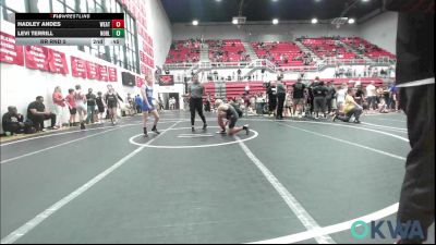 96 lbs Quarterfinal - Lathan Russell, Tecumseh Youth Wrestling vs Corbin Hawkins, Noble Takedown Club