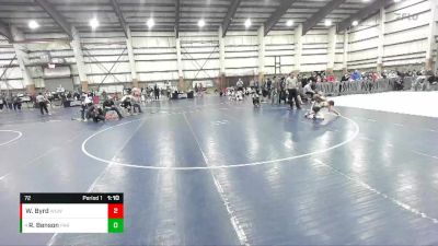 72 lbs 3rd Place Match - Ridger Benson, Parowan vs Wyatt Byrd, Wyoming Underground Wrestling