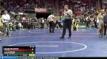 3 lbs Quarterfinal - Jacob Helgeson, Johnston vs Lucas Bruhl, Ankeny Centennial